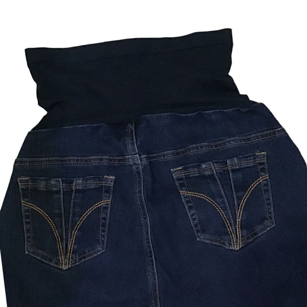 Indigo Blue Maternity Blue Stretch Jeans Size Large - Picture 3 of 7
